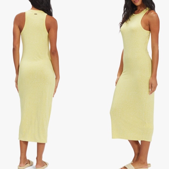 NWT Billabong Vibrant Yellow Printed Dress - Picture 2 of 9